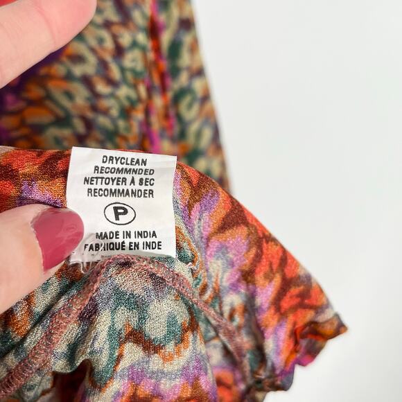 Anthropologie Blank London Miranda Peasant Blouse Small Pink Colorful Boho - Picture 11 of 11